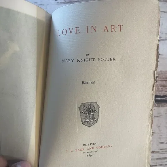 Love In Art Mary Potter 1st Edition Illustrated 1898 HC Victorian‎ Mythology